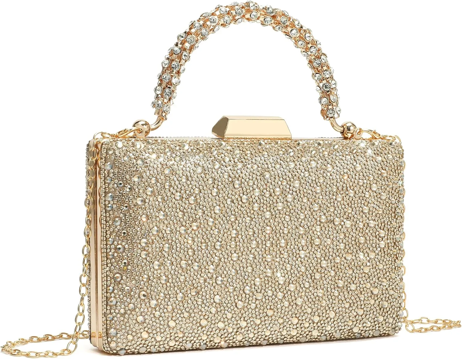CARIEDO Women's Evening Bag Elegant Clutch Sophisticated Diamond Handbag Prom Wedding Party
