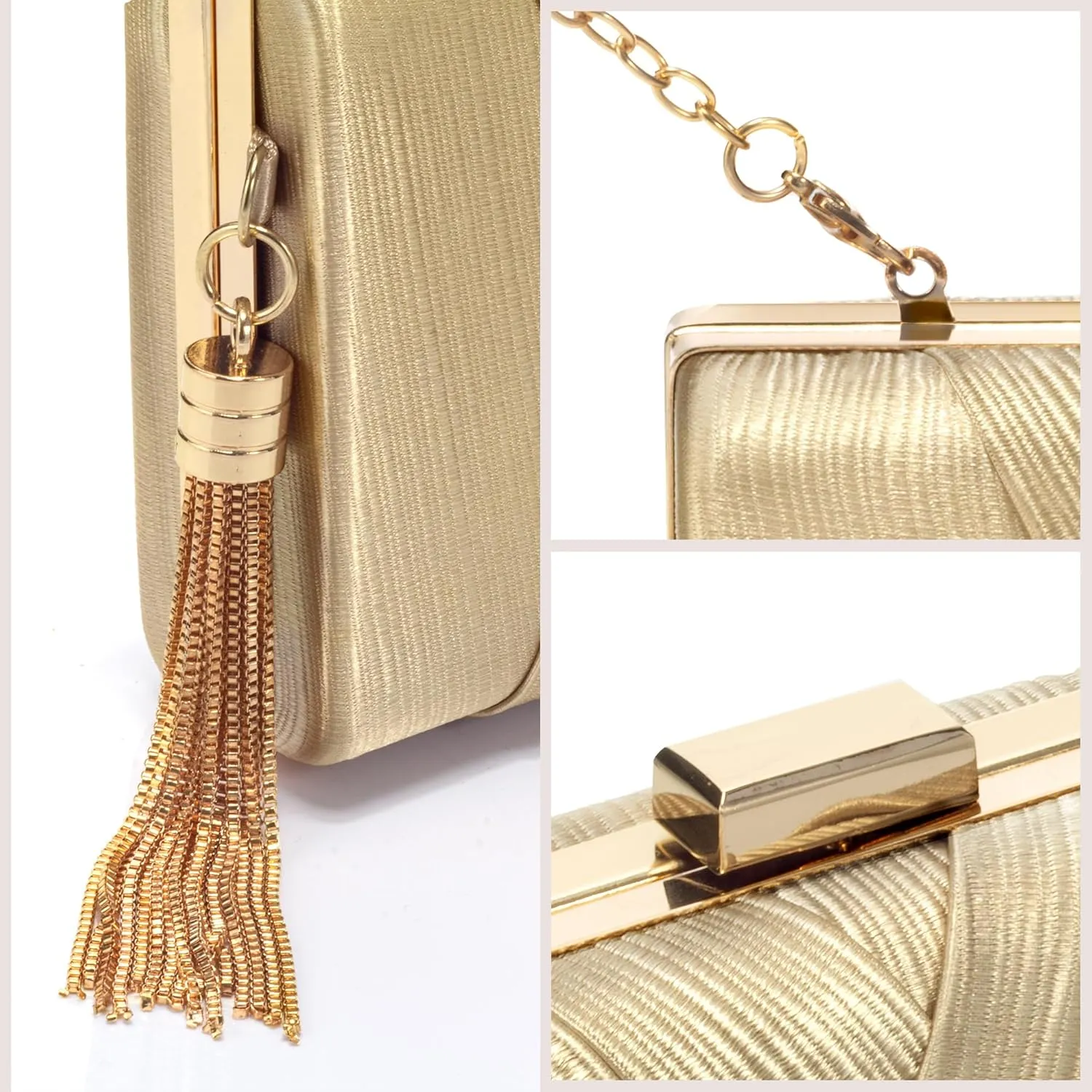 CARIEDO Women's Evening Handbag Clutch Bridal Purse for Wedding Prom Night Out Party