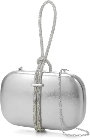 CARIEDO Women's Rhinestones Evening Handbag Crystal Velvet Clutch Bridal Purse for Wedding Prom Night Out Party