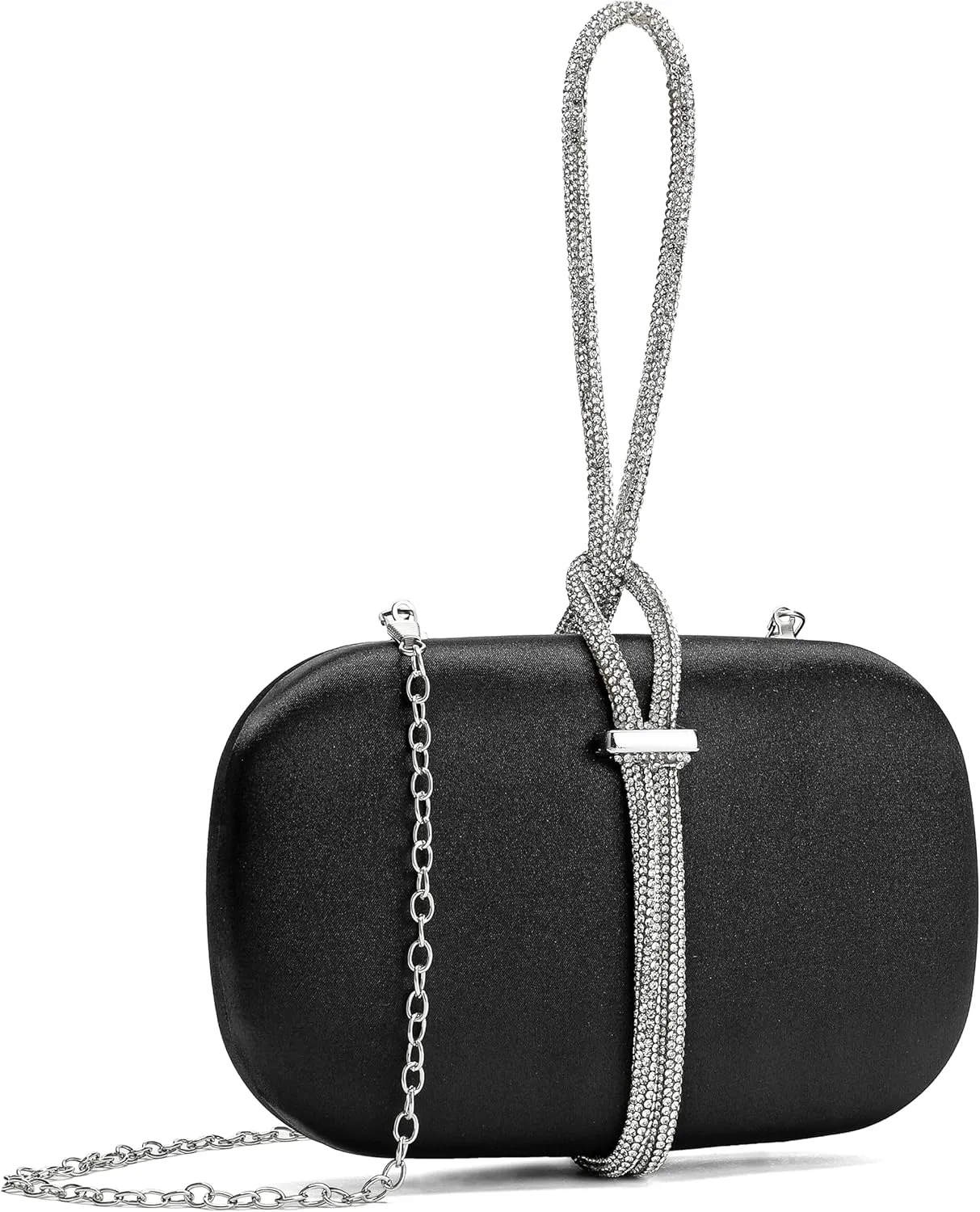 CARIEDO Women's Rhinestones Evening Handbag Crystal Velvet Clutch Bridal Purse for Wedding Prom Night Out Party