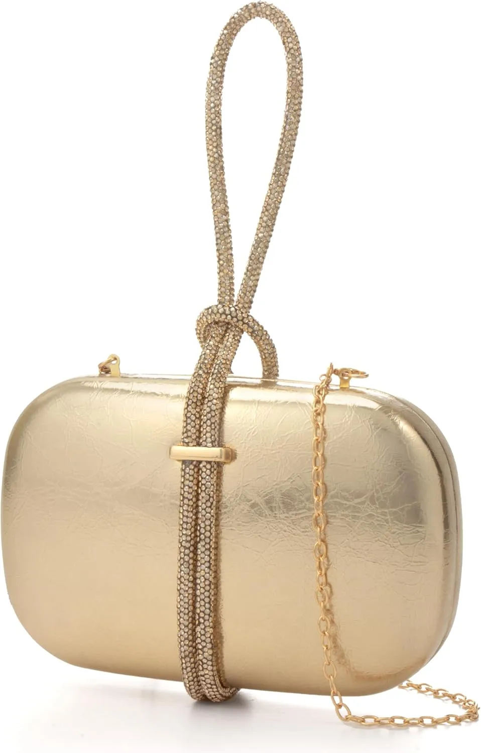 CARIEDO Women's Rhinestones Evening Handbag Crystal Velvet Clutch Bridal Purse for Wedding Prom Night Out Party