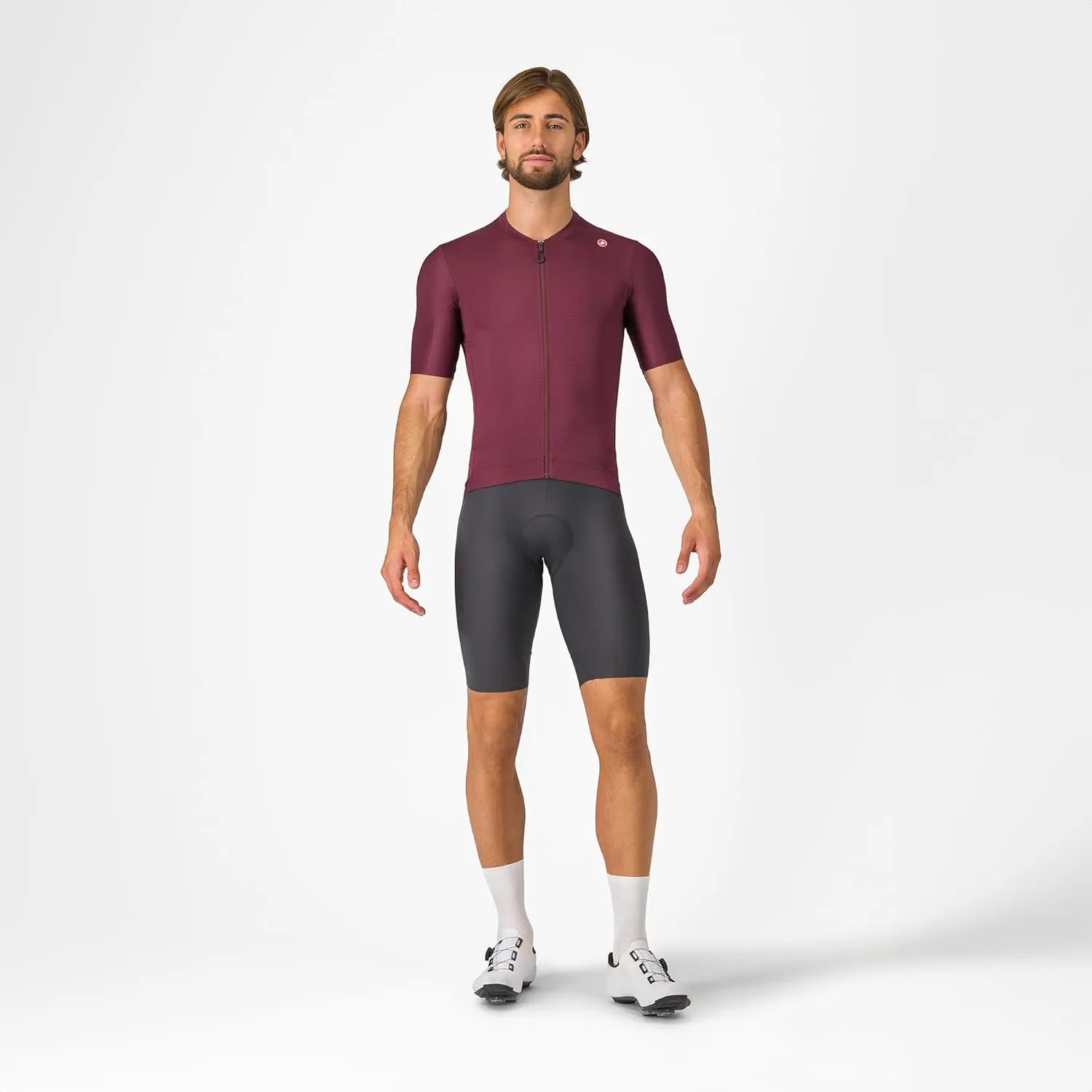 CASTELLI Men’s Espresso Jersey, Quarter Length Sleeve with Breathable Stretch Fabric for Gravel, Cycling & Road Biking