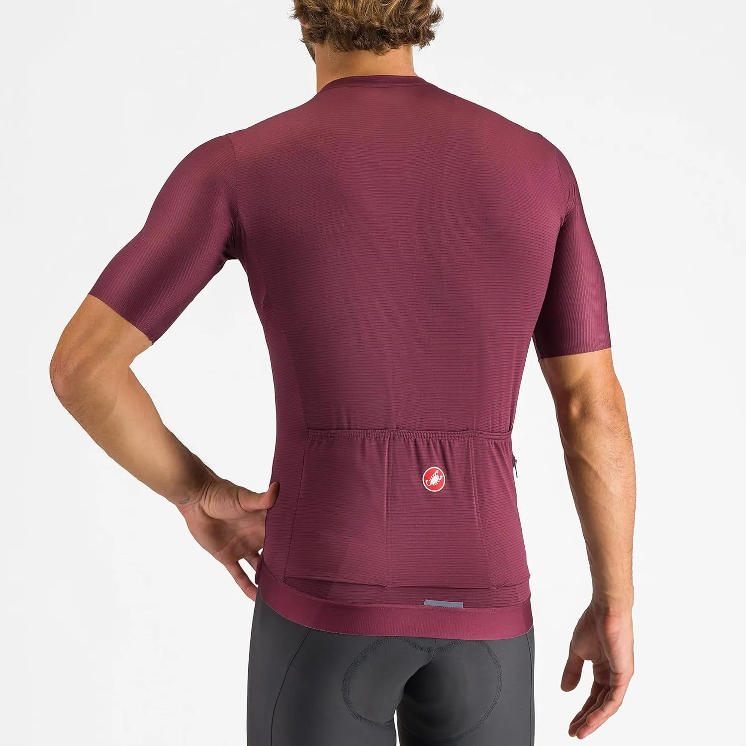 CASTELLI Men’s Espresso Jersey, Quarter Length Sleeve with Breathable Stretch Fabric for Gravel, Cycling & Road Biking