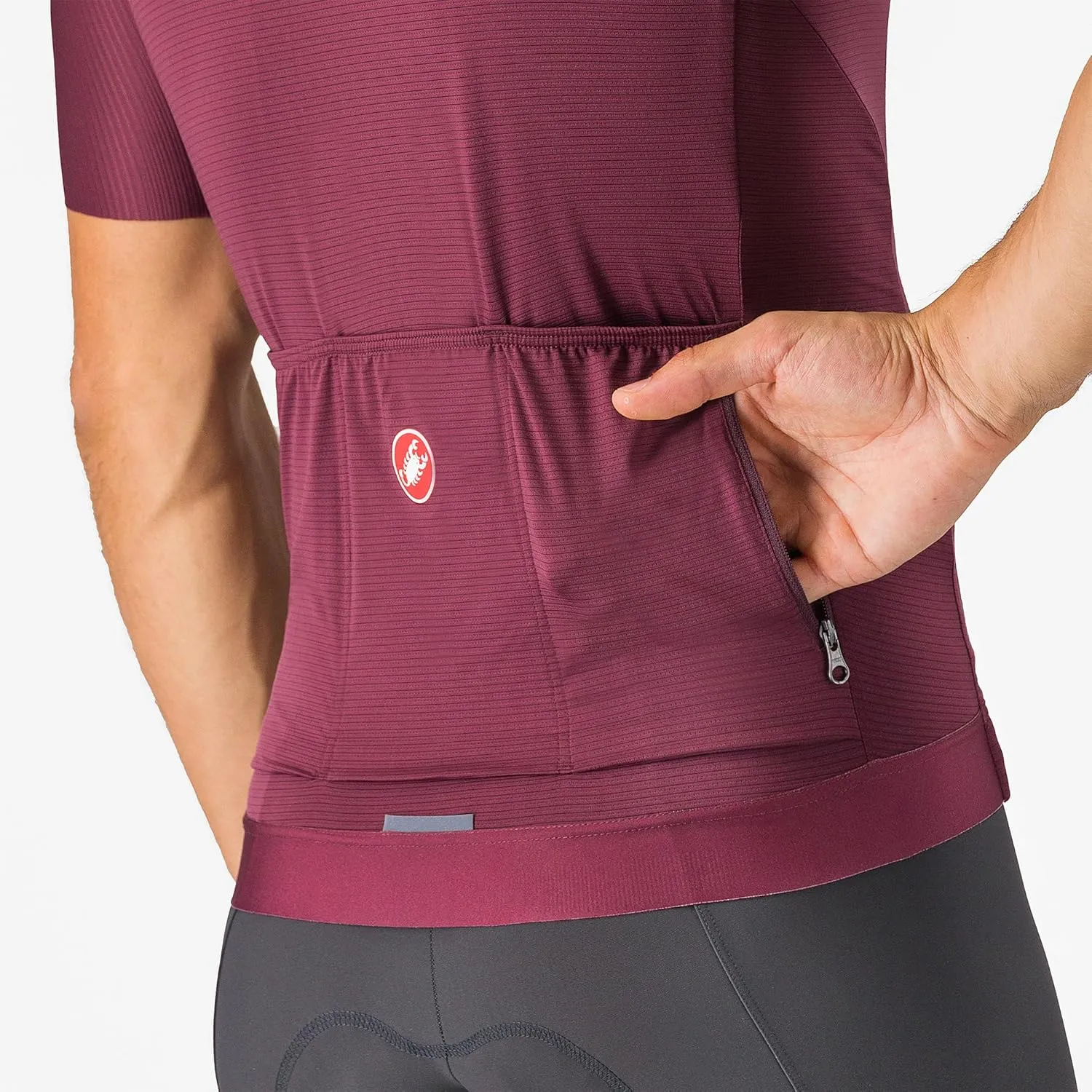 CASTELLI Men’s Espresso Jersey, Quarter Length Sleeve with Breathable Stretch Fabric for Gravel, Cycling & Road Biking