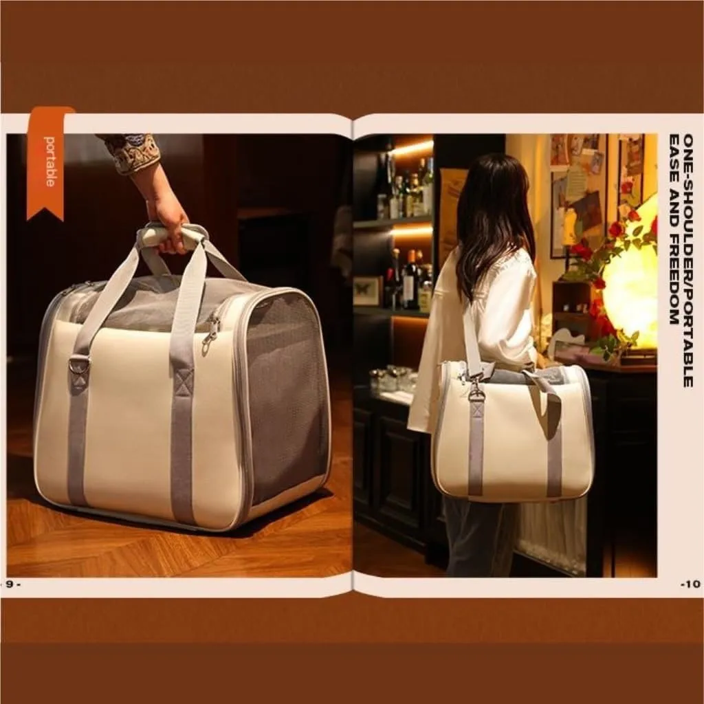 cat Bags Cat Bag, Portable Backpack, Shoulder Handbag, Winter Warm Plus Velvet Cat Bag, Dual-Purpose Cat Nest Pet Bag Soft Side Travel Cat Bag
