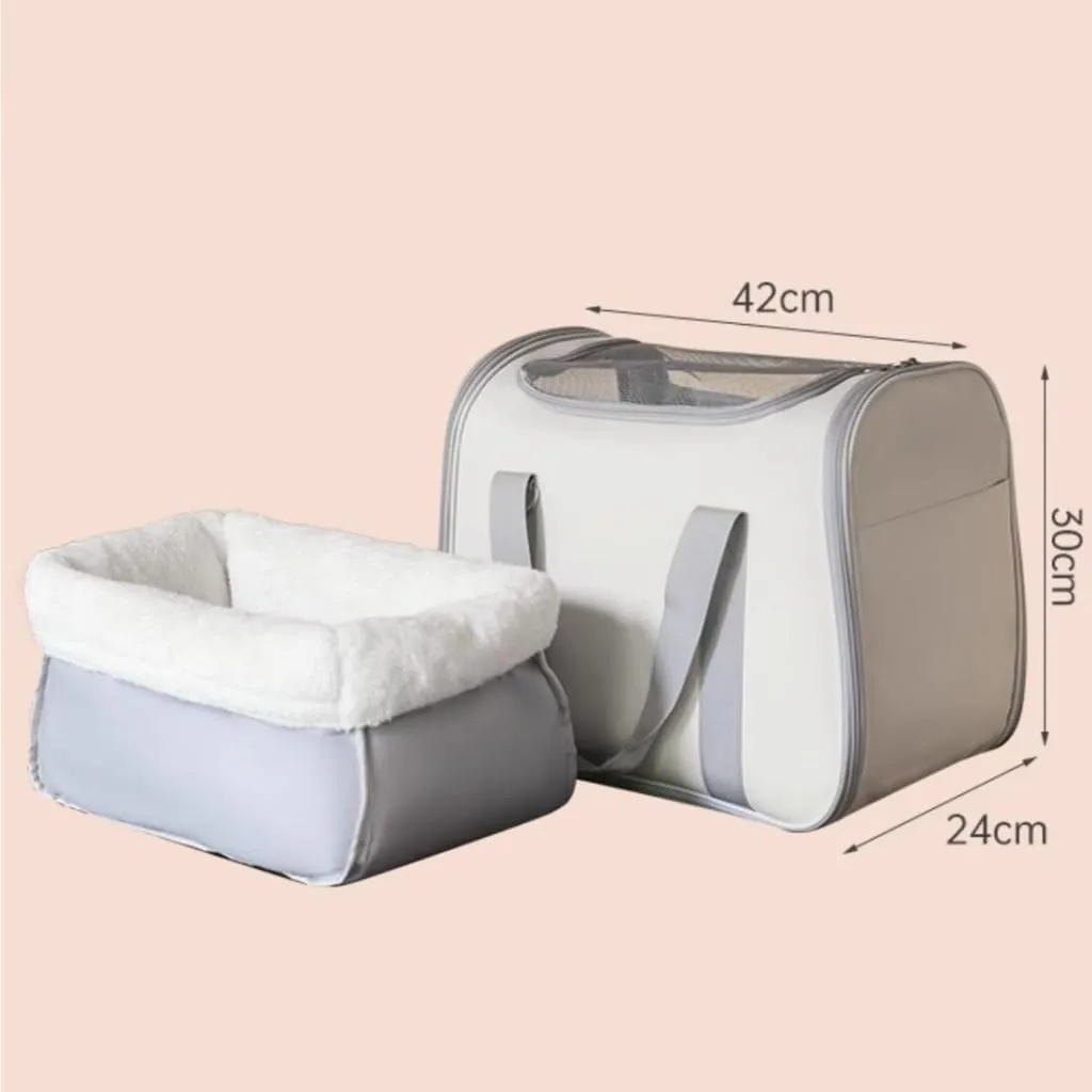 cat Bags Cat Bag, Portable Backpack, Shoulder Handbag, Winter Warm Plus Velvet Cat Bag, Dual-Purpose Cat Nest Pet Bag Soft Side Travel Cat Bag