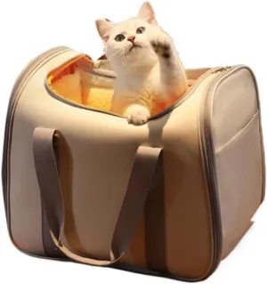 cat Bags Cat Bag, Portable Backpack, Shoulder Handbag, Winter Warm Plus Velvet Cat Bag, Dual-Purpose Cat Nest Pet Bag Soft Side Travel Cat Bag