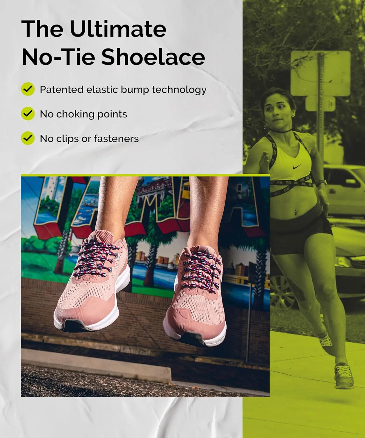 Caterpy Run - The Ultimate Elastic No Tie Shoelaces for Adults & Kids (3 & 6 Pack)