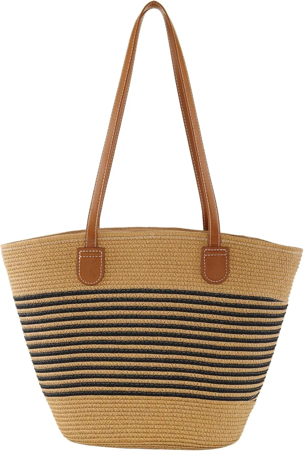 CHIC DIARY Straw bag Woven Tote Bag for Women Beach Purse Summer Shoulder Bag With Zipper Bohemian Crossbody Bag For Vacation