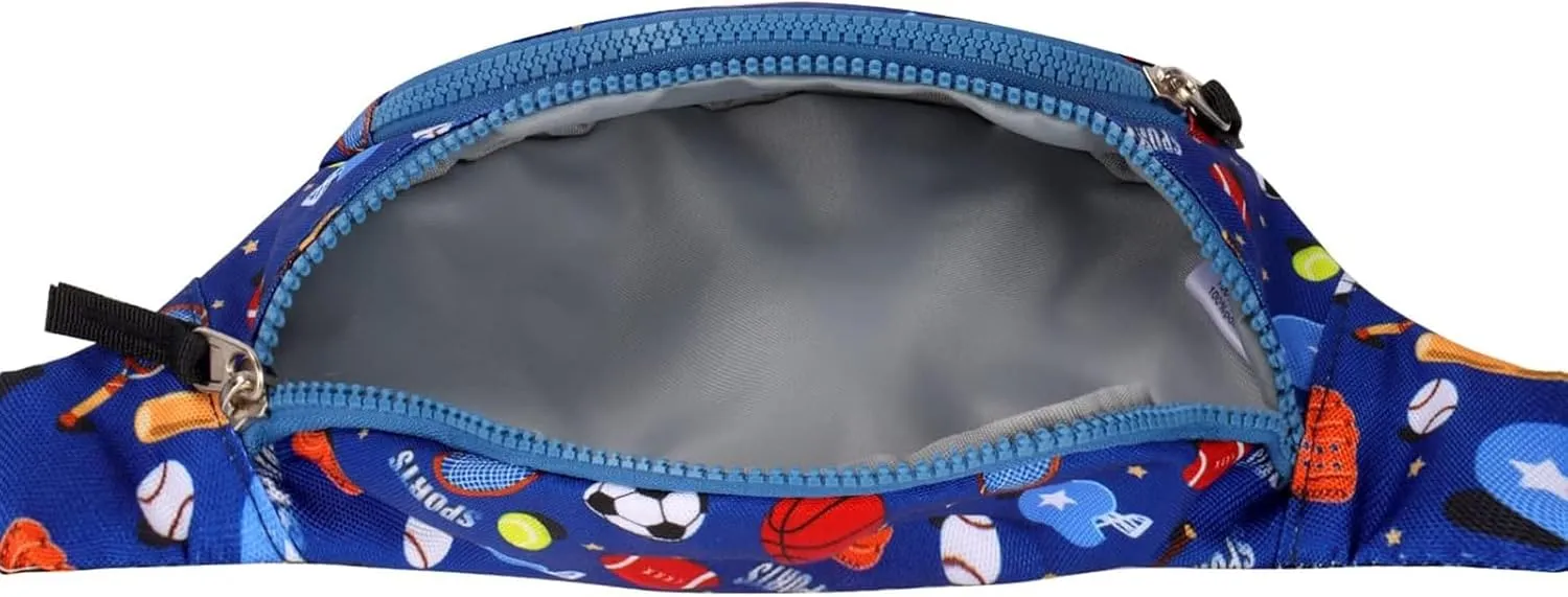 Choco Mocha Kids Fanny Pack Boys Basketball Toddler Belt Bag 2-4 4-6 Kid Waist Bag Outer for Little Boy age 6-9 8-12 Small Hip Pack Navy Blue