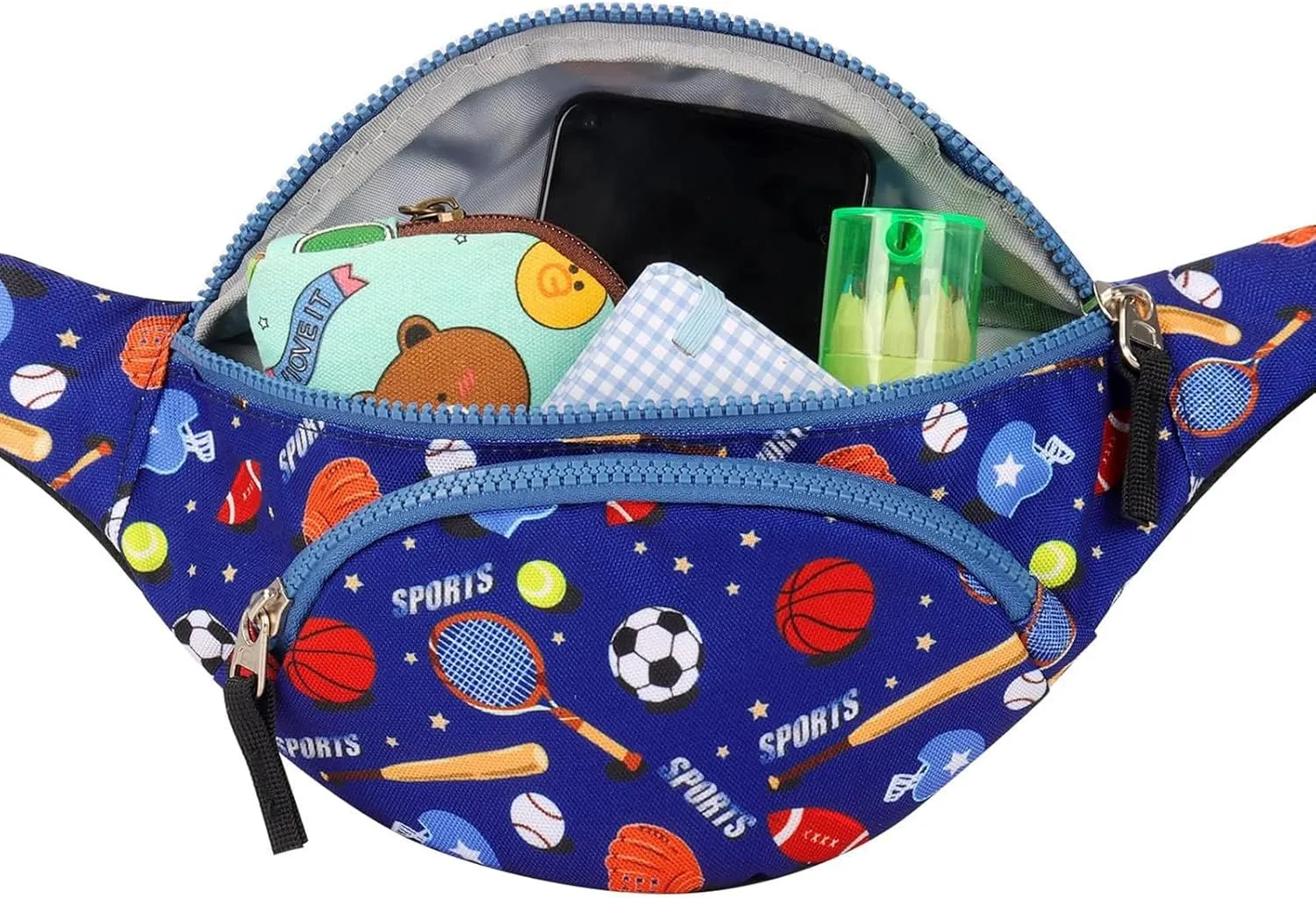 Choco Mocha Kids Fanny Pack Boys Basketball Toddler Belt Bag 2-4 4-6 Kid Waist Bag Outer for Little Boy age 6-9 8-12 Small Hip Pack Navy Blue