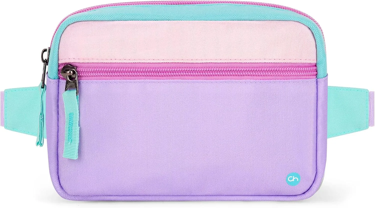 Choco Mocha Kids Fanny Pack for Girls - Purple & Teal, Ages 6-8