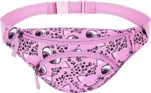 Choco Mocha Kids Fanny Pack Girls Cat Fanny Bag for Kid Age 6-8 8-12 Toddler Belt Bag for Little Girls 2-4 4-6 Waist Pack Hip Packs Pink