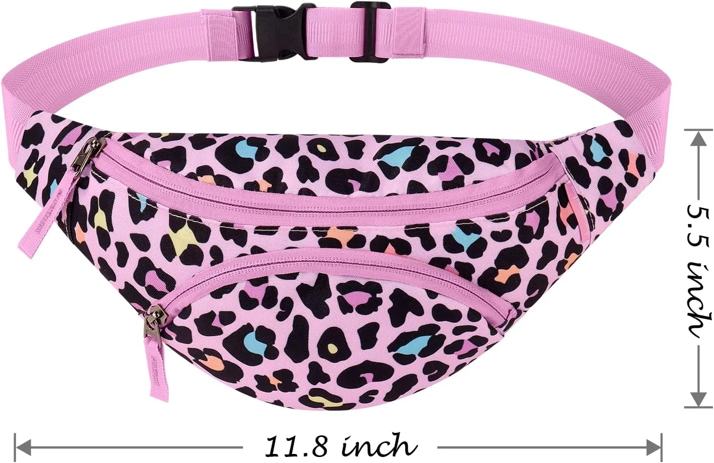 Choco Mocha Kids Fanny Pack Girls Cheetah Fanny Bag for Kid Age 6-8 8-12 Toddler Belt Bag for Little Girls 2-4 4-6 Waist Pack Hip Packs Pink