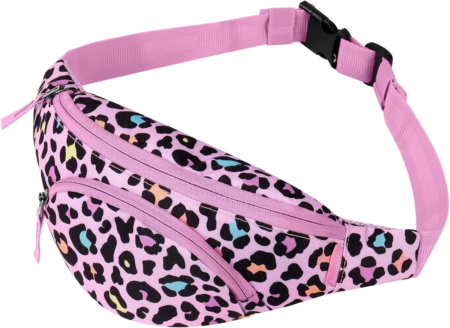 Choco Mocha Kids Fanny Pack Girls Cheetah Fanny Bag for Kid Age 6-8 8-12 Toddler Belt Bag for Little Girls 2-4 4-6 Waist Pack Hip Packs Pink