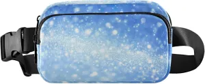 Christmas Snowfall Light Blue Women Fanny Packs Colorful Anti Theft Belt Bag Waterproof Crossbody Waist Purse