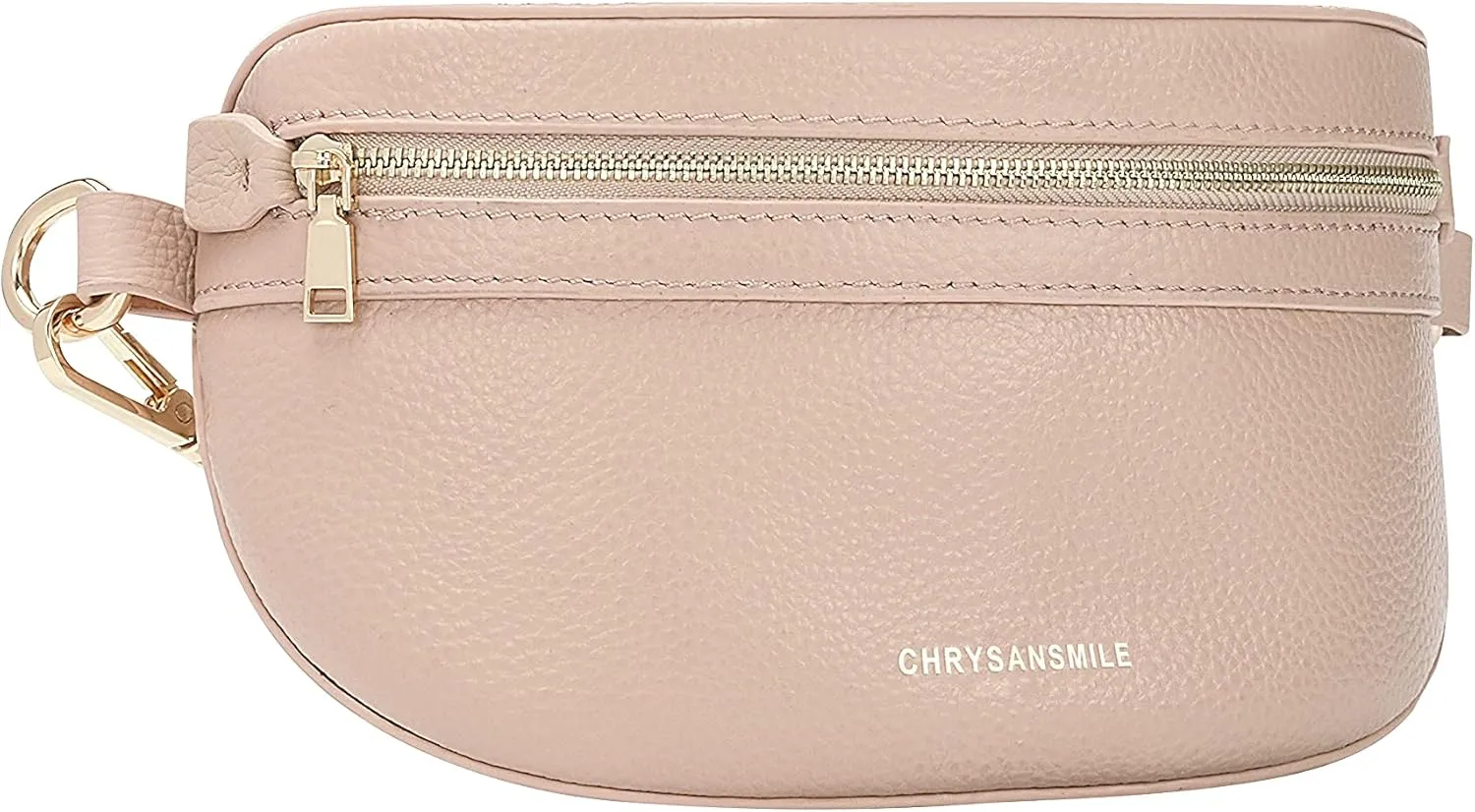 Chrysansmile Genuine Leather Belt Bag Crossbody Fanny Packs for Women Men Pink Fashion Waist Packs
