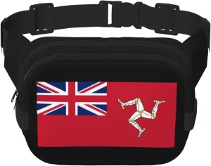 Civil Ensign of The Isle of Man Flag Waist Pack Bag Fanny Pack for Men&Women Hip Bum Bag with Adjustable Strap for Outdoors Workout Traveling Casual Running Hiking Cycling