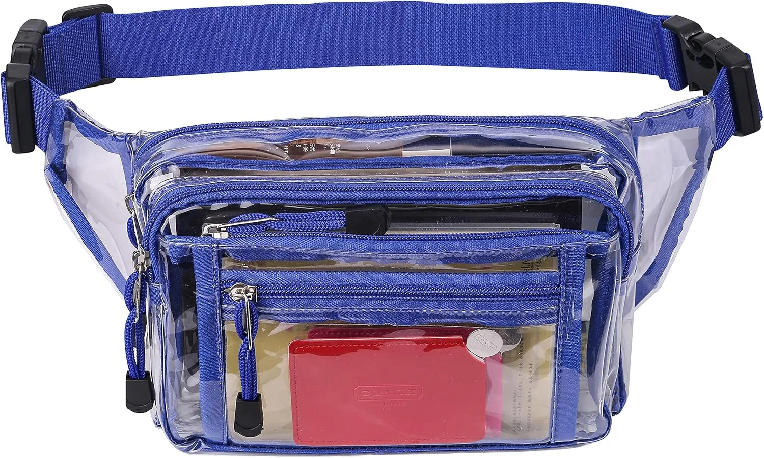 Clear Bag Stadium Approved Clear Fanny Pack for Women for Work,Multi-purpose Waist Bag for Travel & Sporting Event