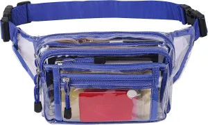 Clear Bag Stadium Approved Clear Fanny Pack for Women for Work,Multi-purpose Waist Bag for Travel & Sporting Event