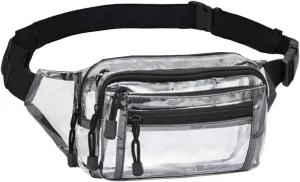 Clear Fanny Pack Stadium Approved Multi-purpose Waist Bag for Work,Travel & Sporting Event