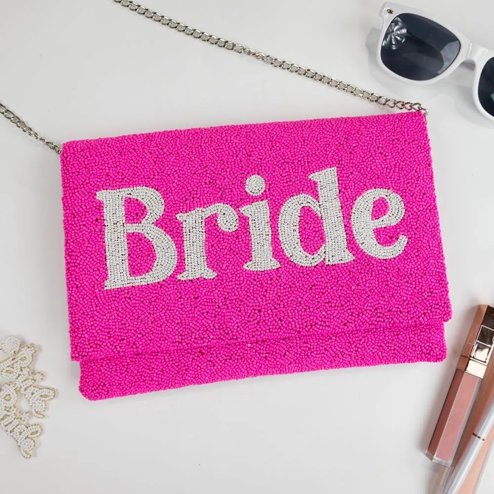 Clutch Purse for Wedding Day Beaded Clutch Purse Bachelorette Party Bridal Shower,Engagement Gifts & Bride To Be