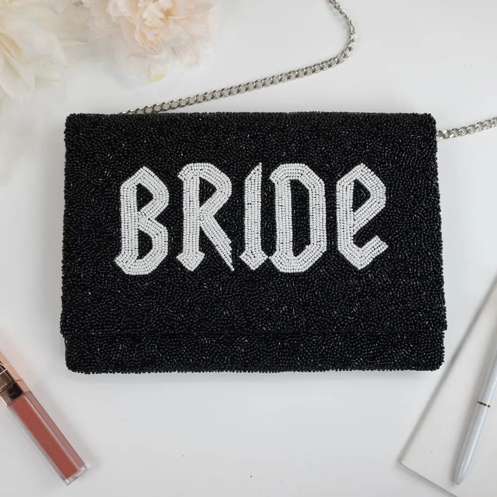 Clutch Purse for Wedding Day Beaded Clutch Purse Bachelorette Party Bridal Shower,Engagement Gifts & Bride To Be