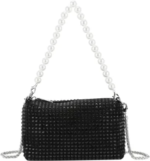 Clutch Purse for Women, Bling Evening Bag, Crossbody Handbag, Rhinestone Money Hand Bag