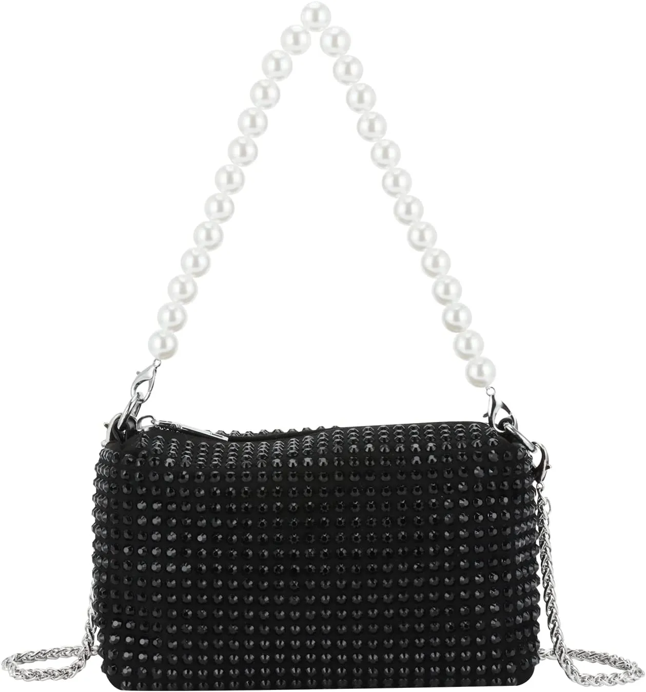 Clutch Purse for Women, Bling Evening Bag, Crossbody Handbag, Rhinestone Money Hand Bag