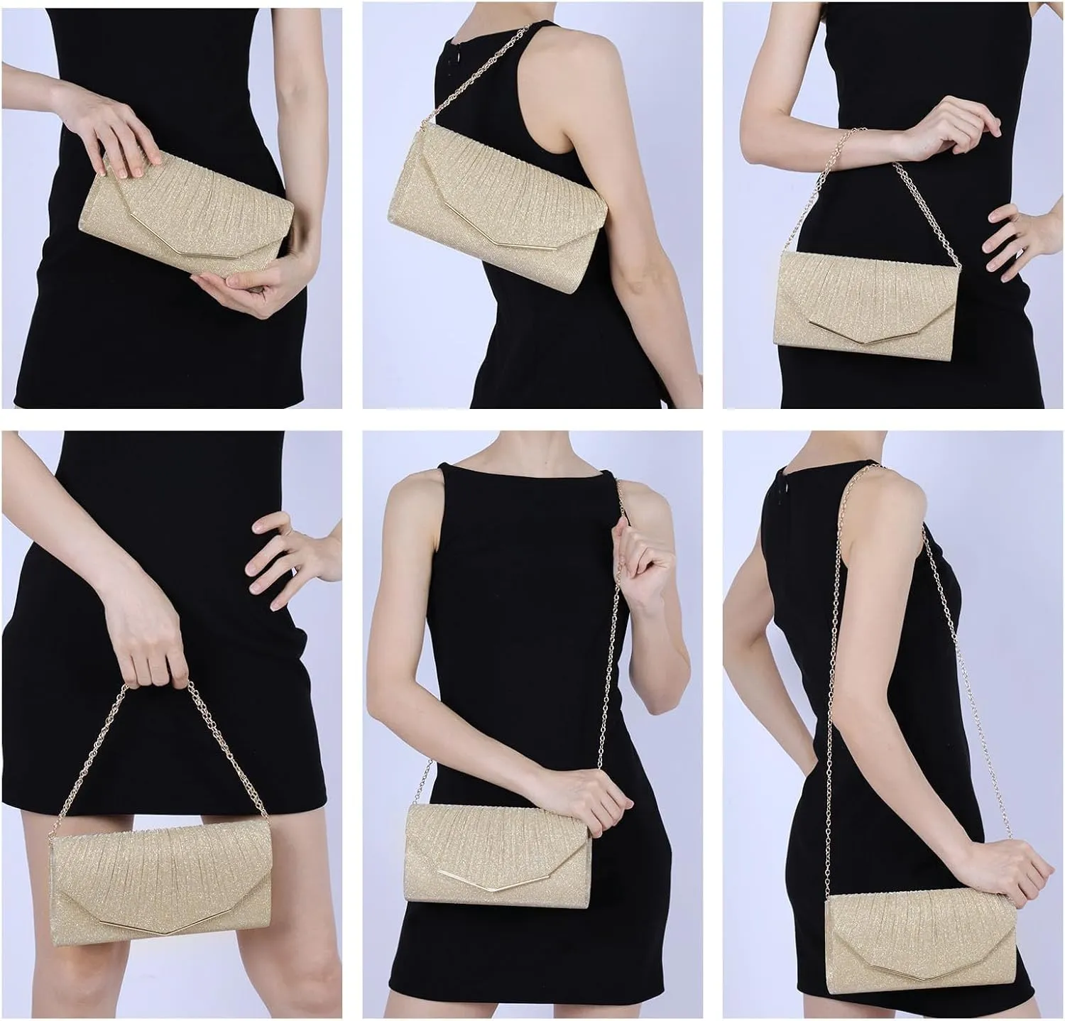 Clutch Purse for Women Party Evening Bag Formal Wedding Cocktail Prom Handbag Elegant Money Purse