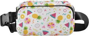 Colorful and Lovely Tropical Fanny Pack Crossbody Bag for Men Women Belt Bag Bum Bag with Adjustable Strap, Fashion Waist Packs for Travel Running Workout