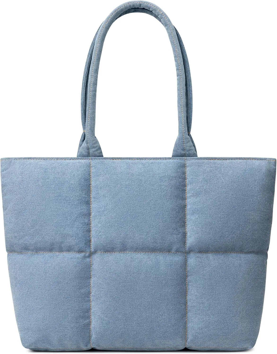 Comfyable Work Tote Bag for Women, Puffer Purse with Laptop Compartment, Large Shoulder Bag for Travel, 15 16 Inch
