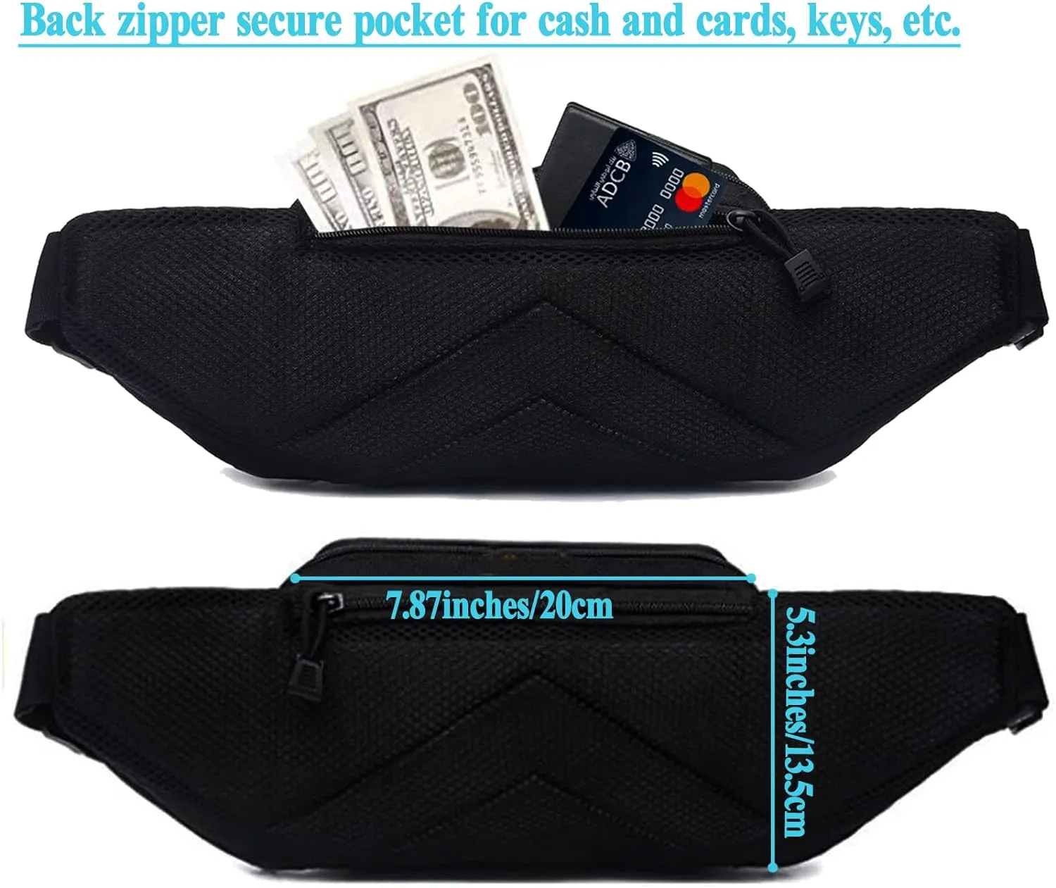 Concealed Pistol Fanny Pack ，Tactical Waist Bag Carry Gun Holster Fits Handgun, 1911 and More with U.S Patch (1 Pack Green)
