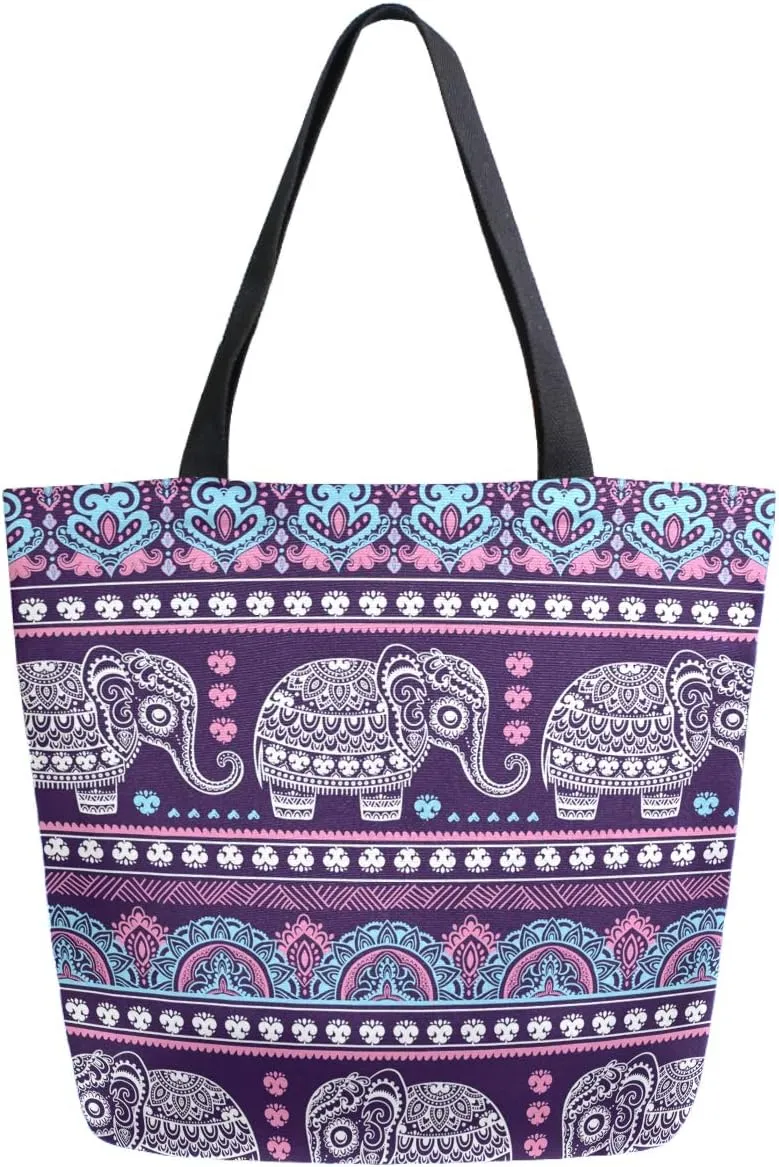 Cool Printed Extra Large Shoulder Tote Bag for Beach Travel Weekender Gym Reusable Grocery Shopping