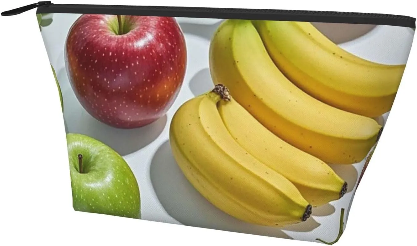 Cosmetic Bag Portable Makeup Bag Fruits Toiletry Bag Large Capacity Zipper Pouch Waterproof Toiletry Pouch Makeup Organizer Case for Women Men
