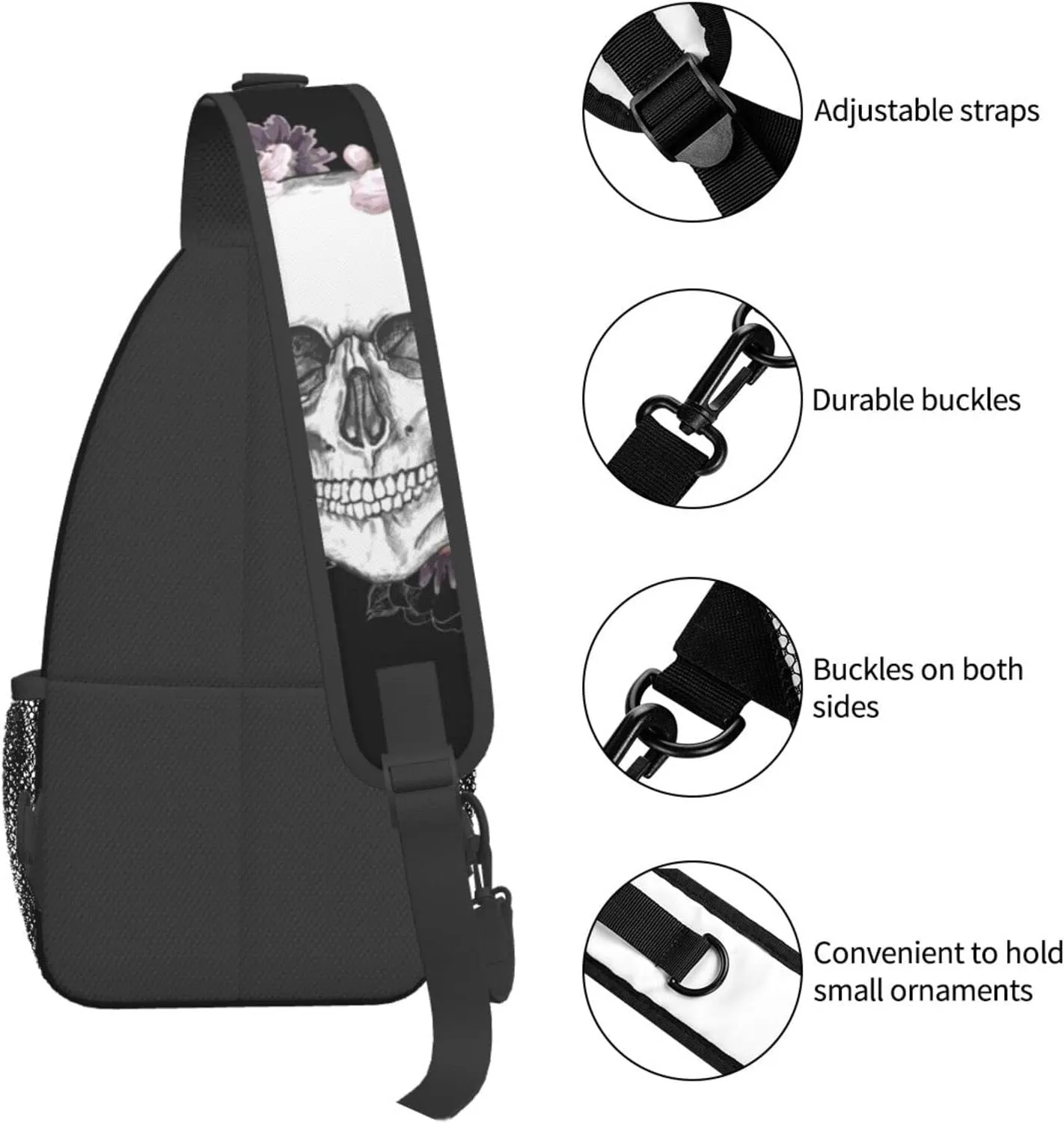 Cow Print Sling Bag Crossbody Sling Backpack Travel Hiking Daypack Chest Bags Shoulder Bag For Women Men