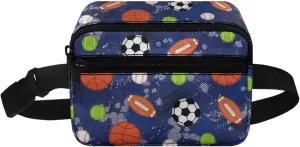 Cozeyat Ball Game Kids Fanny Pack for Toddler Boys Small Belt Bag Crossbody Sling Bag Waist Pack for Runing Hiking Camping Traveling
