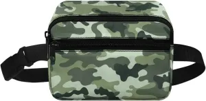 Cozeyat Green Camo Kids Fanny Pack Boys Fanny Pack for Kids 4-6 6-9 Toddler Stuff Purse Pouch Boy 2-4 age 3-5 Children Waist Pack Kids Belt Bag Crossbody Sling Bad for Little Boys Hip Pack 6-8