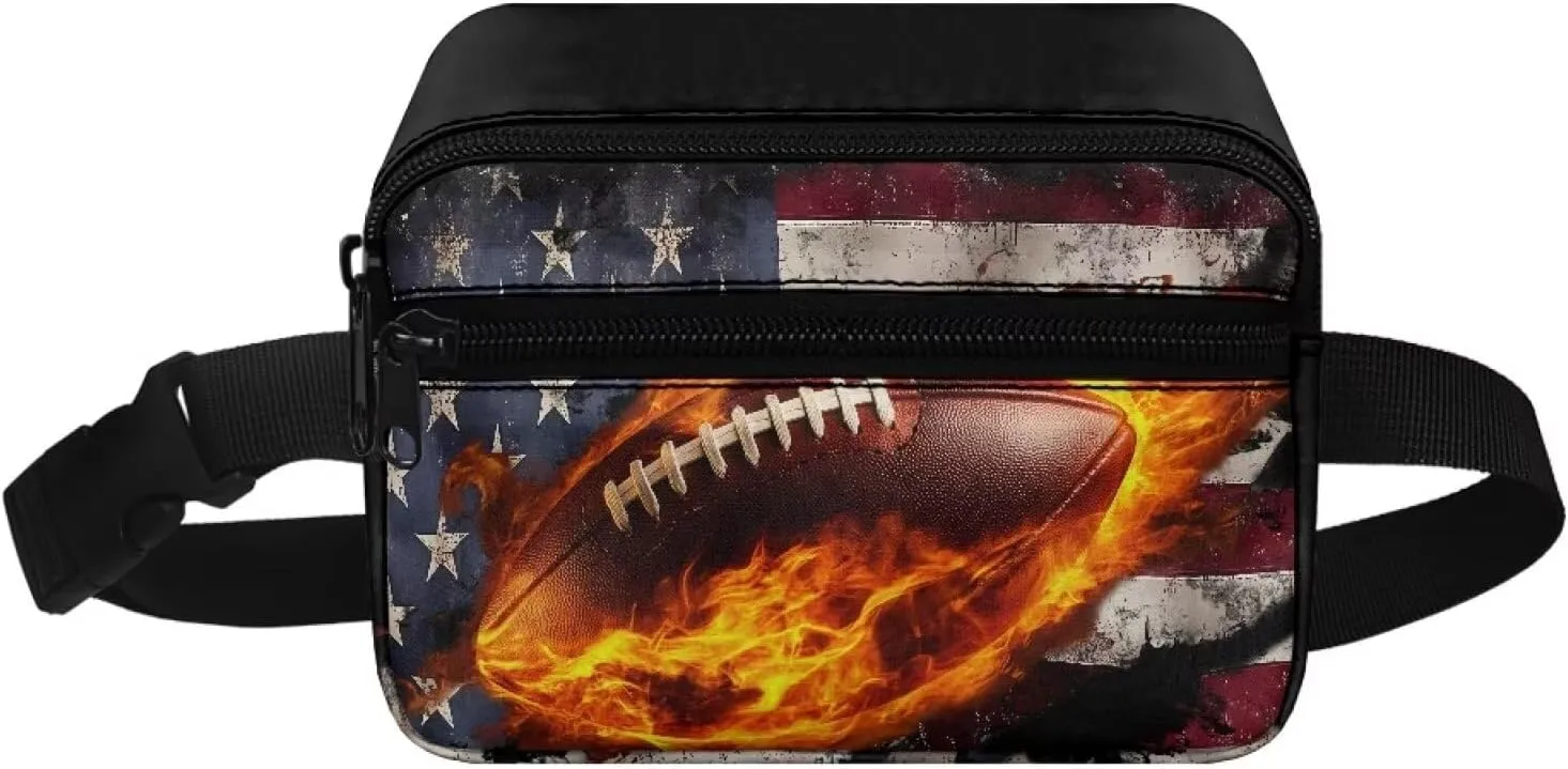 Cozeyat Kids Fanny Pack Boys Football Small Belt Bag Crossbody Sling Bag Waist Pack for Runing Hiking Camping Traveling
