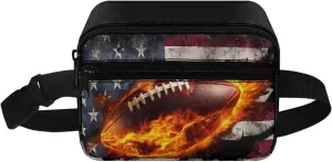 Cozeyat Kids Fanny Pack Boys Football Small Belt Bag Crossbody Sling Bag Waist Pack for Runing Hiking Camping Traveling