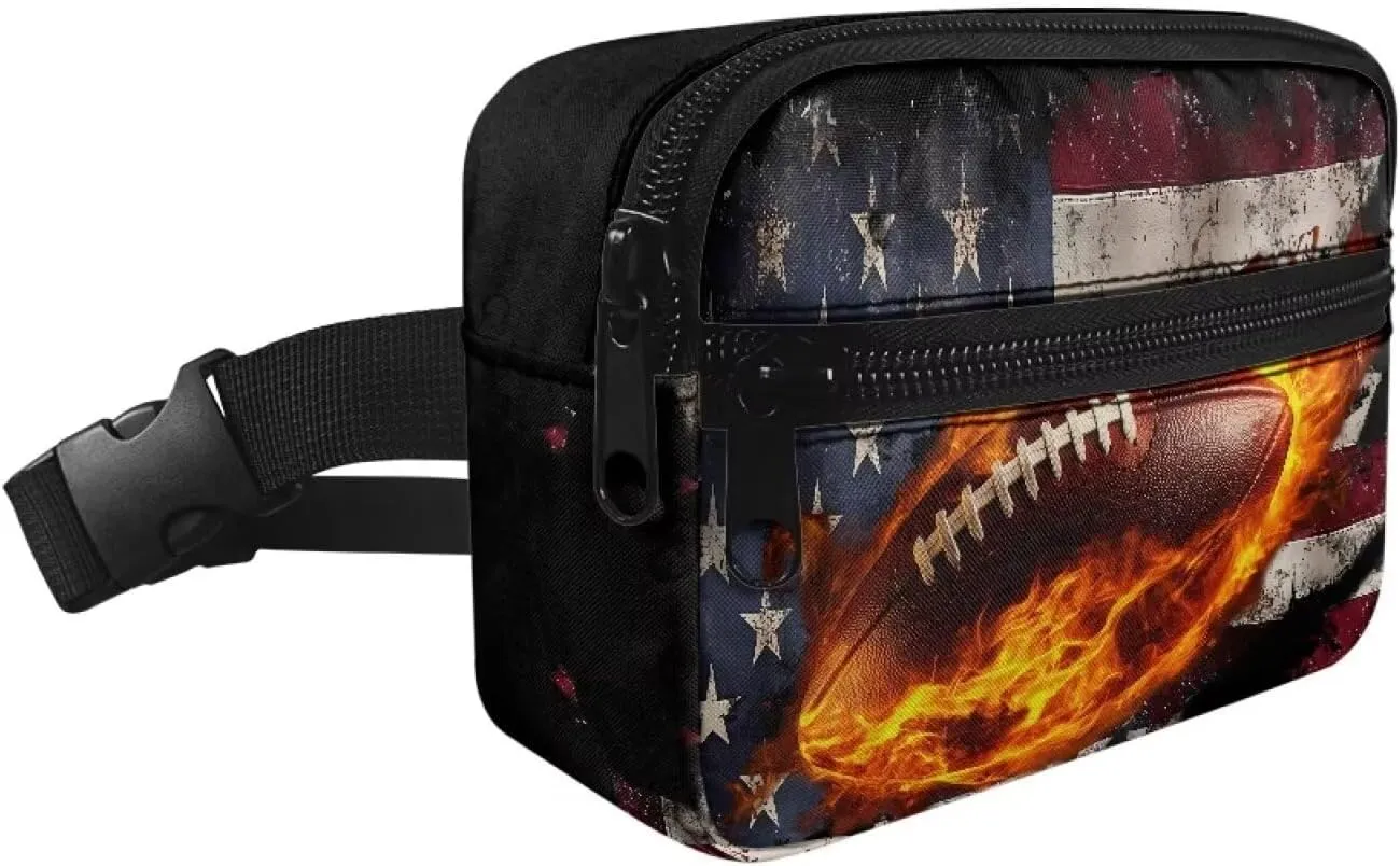 Cozeyat Kids Fanny Pack Boys Football Small Belt Bag Crossbody Sling Bag Waist Pack for Runing Hiking Camping Traveling