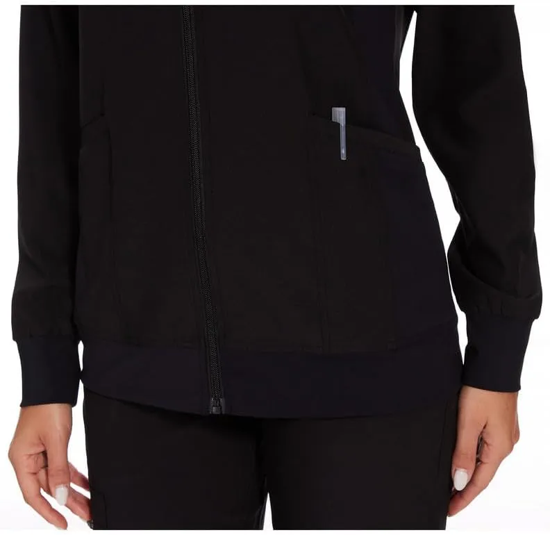 COZYFIT Scrub Jackets for Woman, Zip Front Nurse Jacket, 4-Way Stretch Fabric