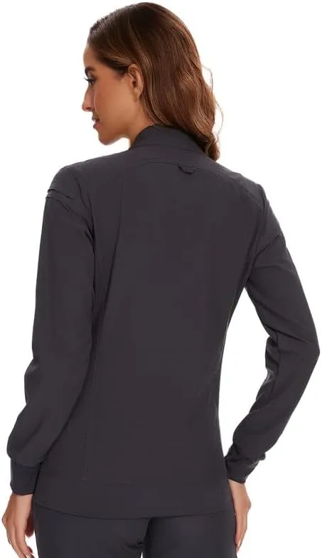 COZYFIT Scrub Jackets for Woman, Zip Front Nurse Jacket, 4-Way Stretch Fabric