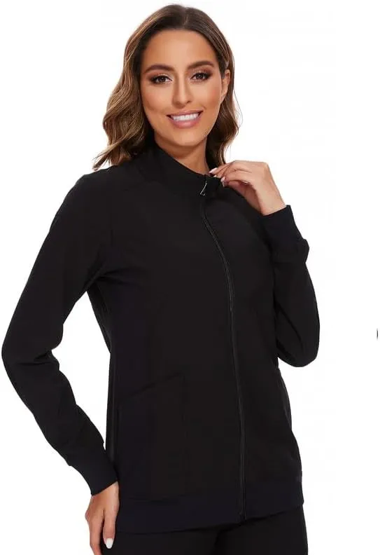 COZYFIT Scrub Jackets for Woman, Zip Front Nurse Jacket, 4-Way Stretch Fabric
