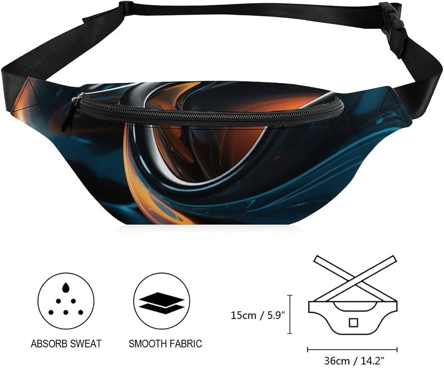 Craft Decorations Fanny Pack for Women Men Waist Bag Waterproof Belt Bag with Adjustable Strap