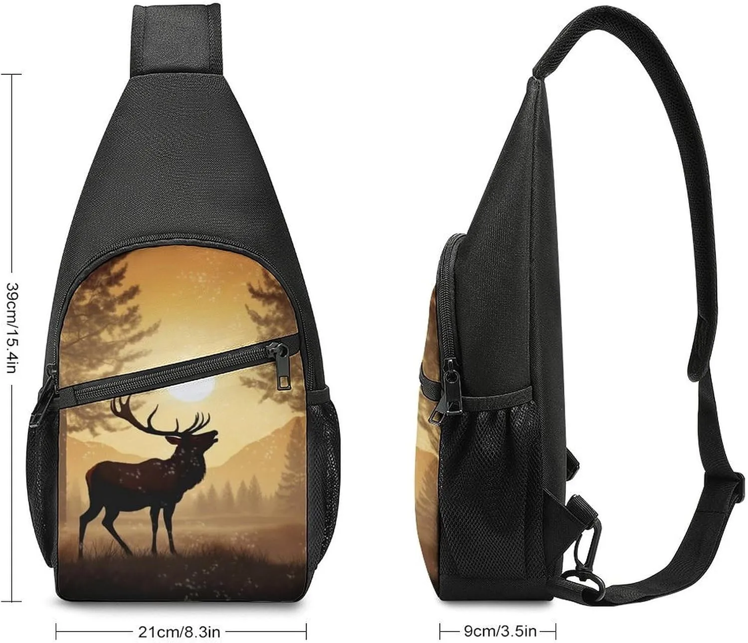Crossbody Bag for Women Men Sling Bag Dog Paw Print Chest Bag Crossbody Adjustable Shoulder Bag