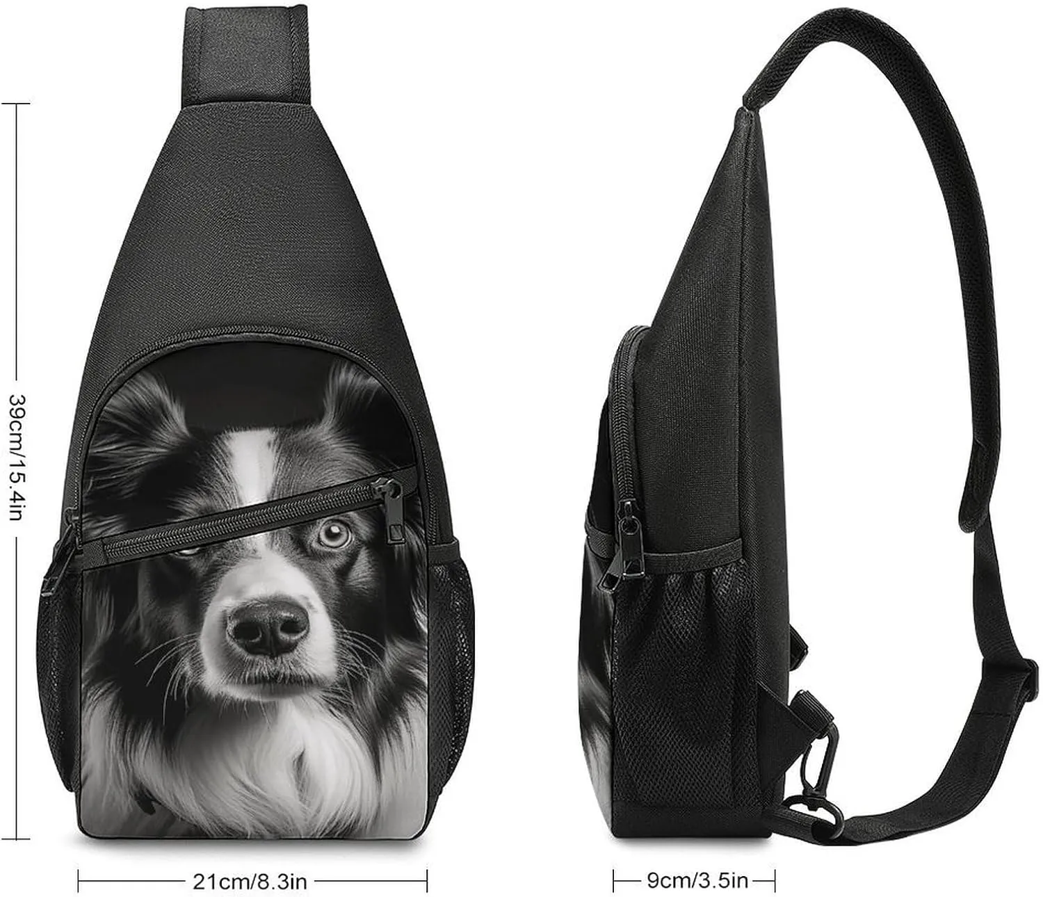 Crossbody Bag for Women Men Sling Bag Small Hound Pattern Chest Bag Crossbody Adjustable Shoulder Bag