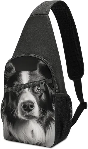 Crossbody Bag for Women Men Sling Bag Small Hound Pattern Chest Bag Crossbody Adjustable Shoulder Bag