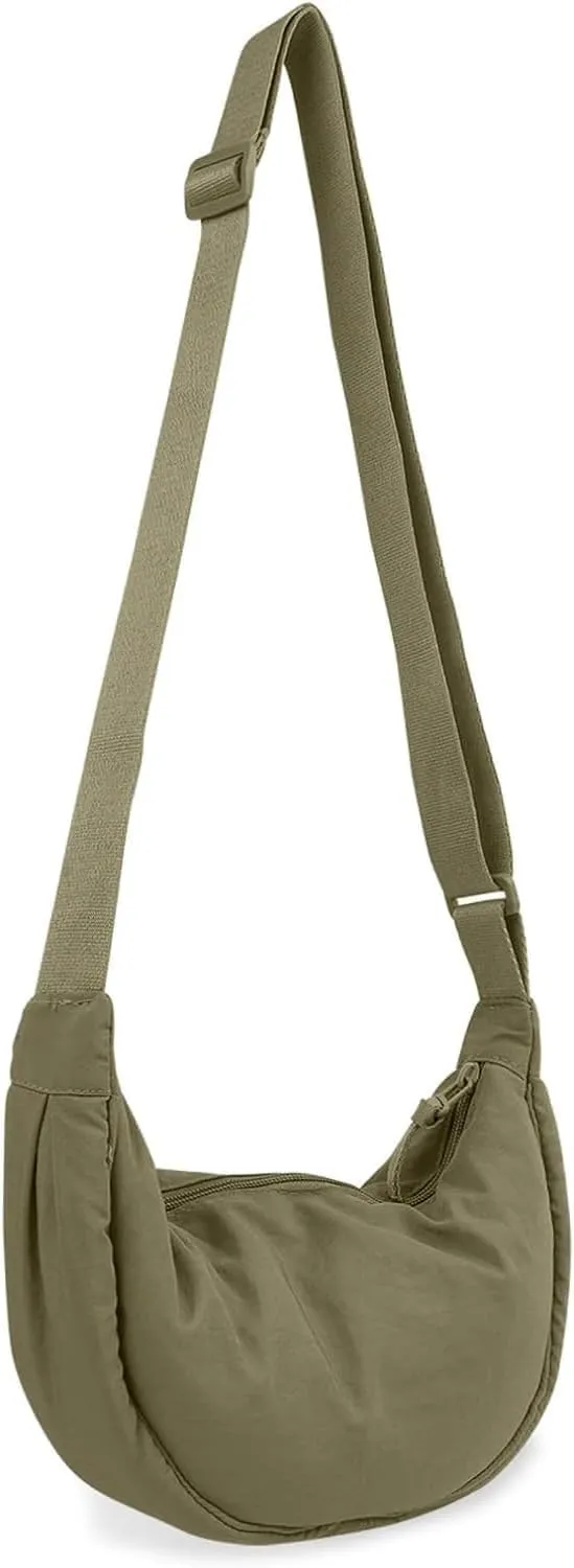 Crossbody Bag Hobo Sling Crescent Bag Women Men Trendy Small Shoulder Bag Purse Dumpling Bag Casual Handbag Adjustable Strap