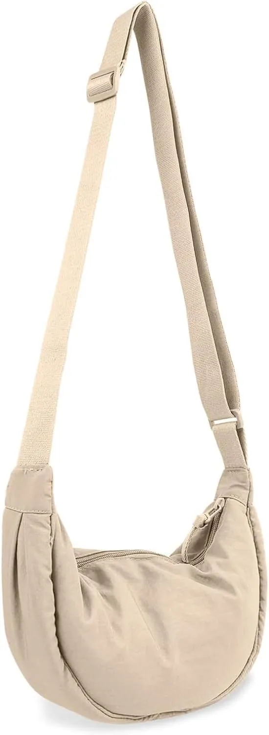 Crossbody Bag Hobo Sling Crescent Bag Women Men Trendy Small Shoulder Bag Purse Dumpling Bag Casual Handbag Adjustable Strap